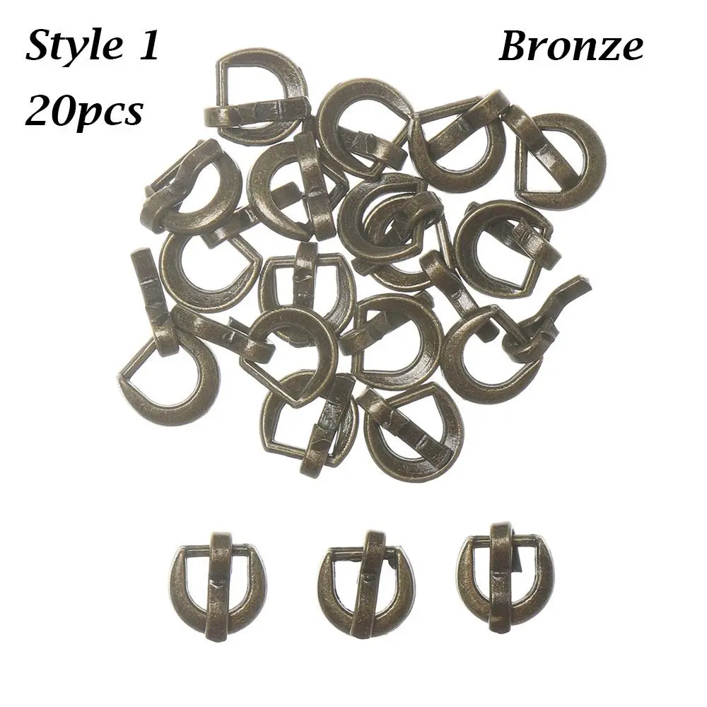 20/40 peças Novíssimas Mini Ultra-pequenas Fivelas de Bolsa em 4 Cores, Fivelas de Cinto Tri-glide, Acessórios de Costura para Roupas, Botões DIY para Calçados