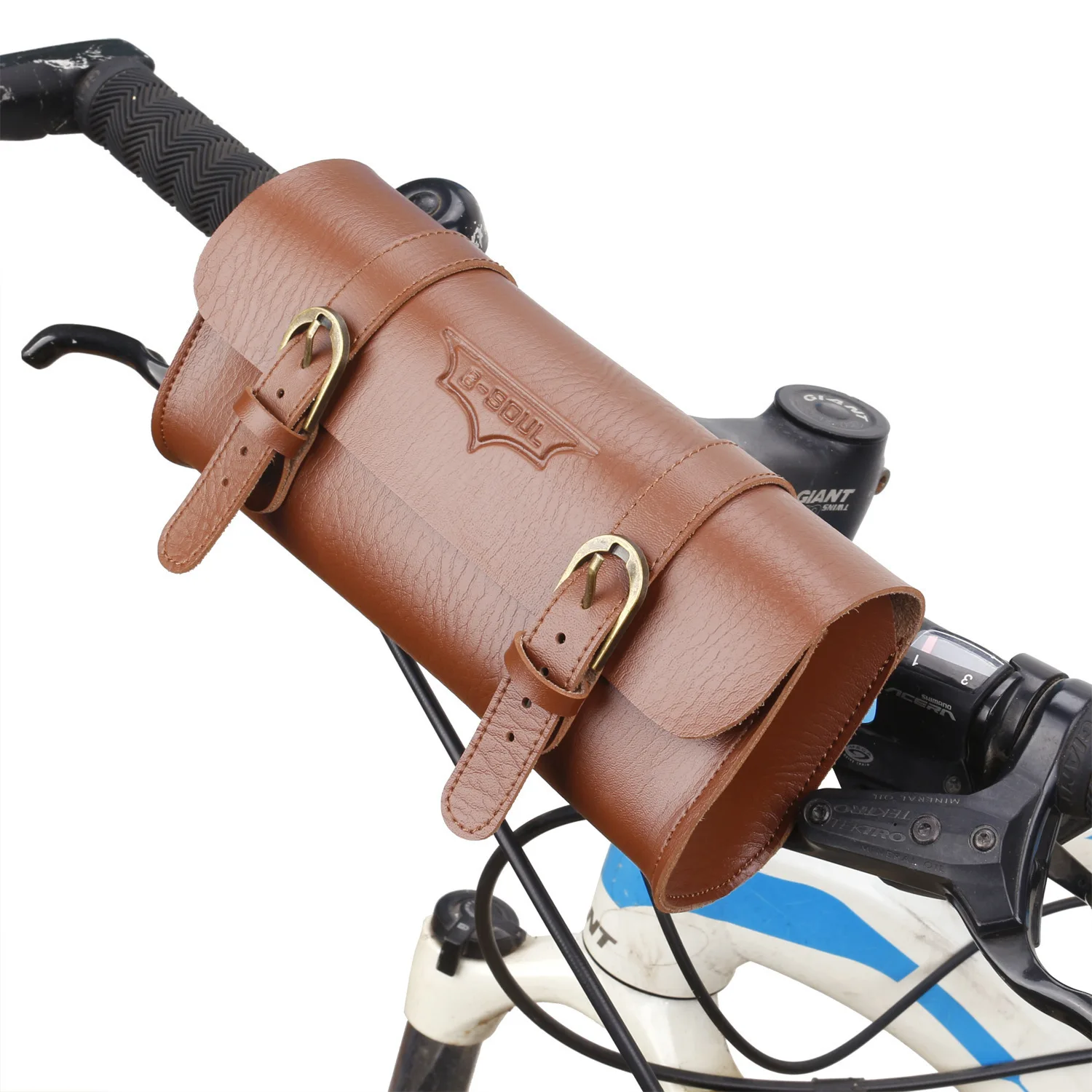 

Bicycle Bags Handlebar Under Seat Retro Classical Leather Bag for Cell Phone Saddle Tail Rear Pouch Seat Storage Objects Box