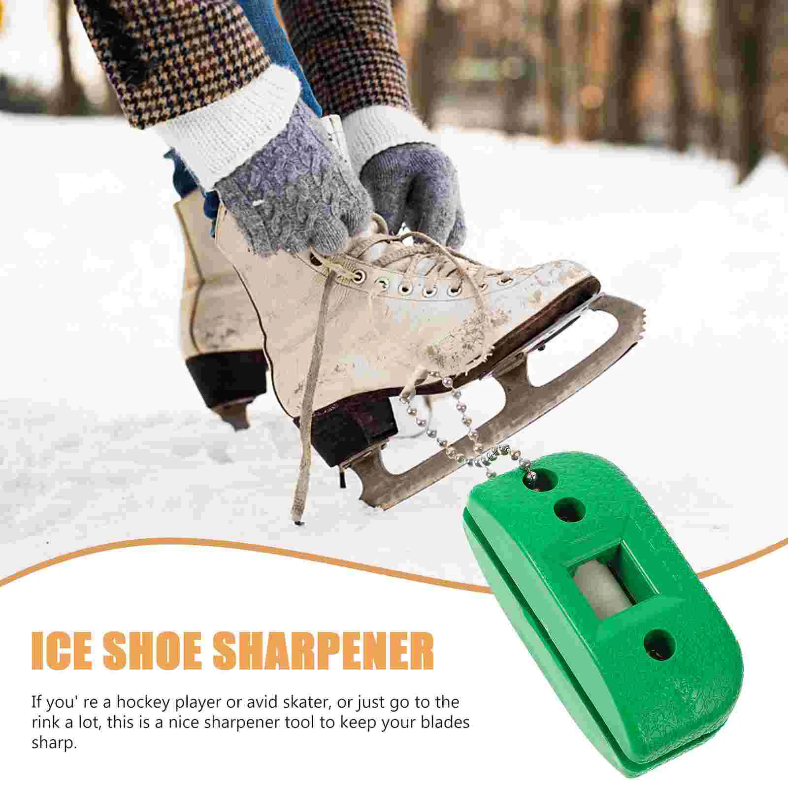 Ice Blade Maintenance Tool Hockey Skate Sharpener Shoe Conditioner Skates White Sandstone Plastic Puck