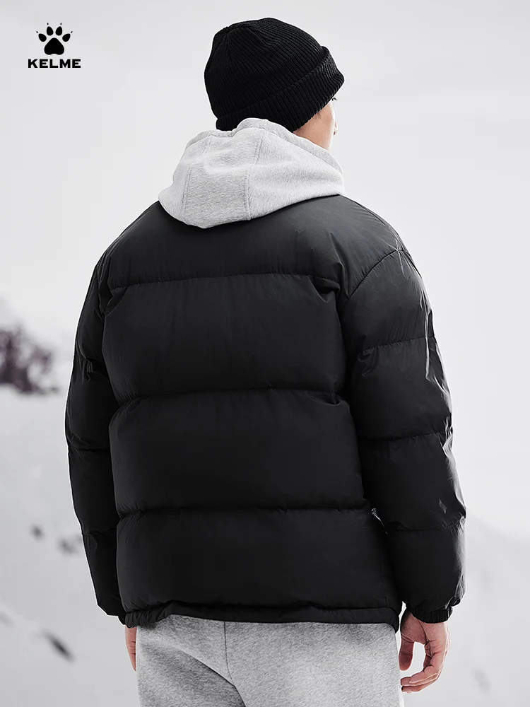 Kelme Cotton Jacket Men's 2024 Winter Festival Stand Collar Warm Bread Jacket Women's Short Cotton Jacket Outdoor Windproof