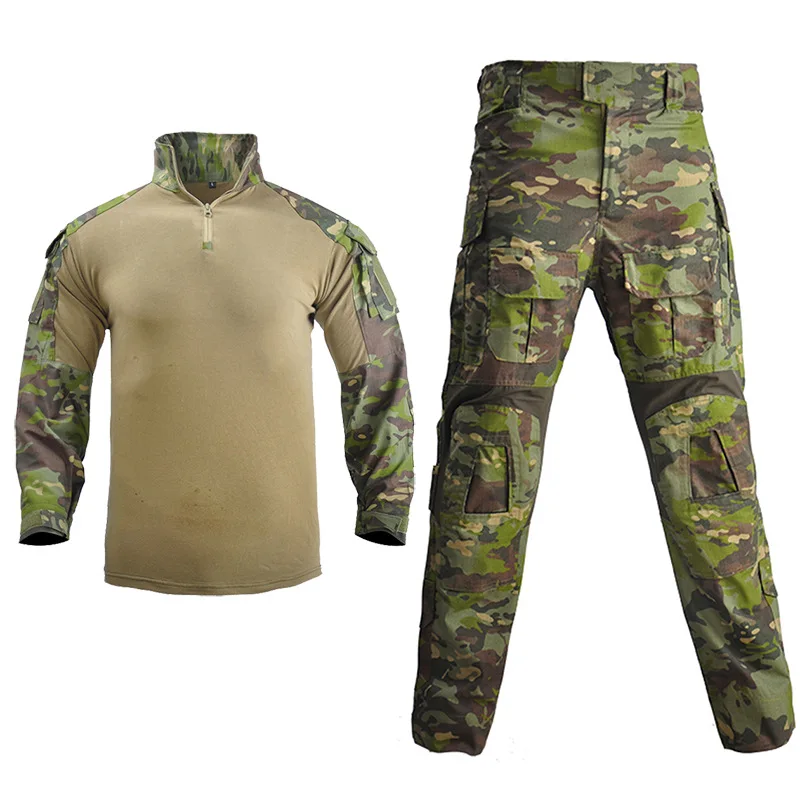 G3 Frog Suit Men's Combat Uniform Tactical Set Camouflage Outdoor Training Military Ripstop Quick Dry Shirt Pants