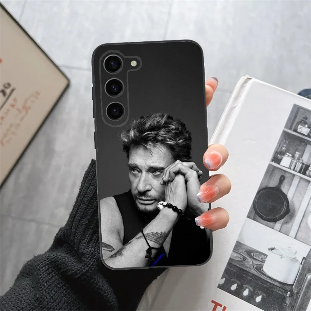 J-Johnny Hallyday Singer  Phone Case For Samsung Galaxy A13,21s,22,31,32,52,53,71,80,91 Black Soft Cover