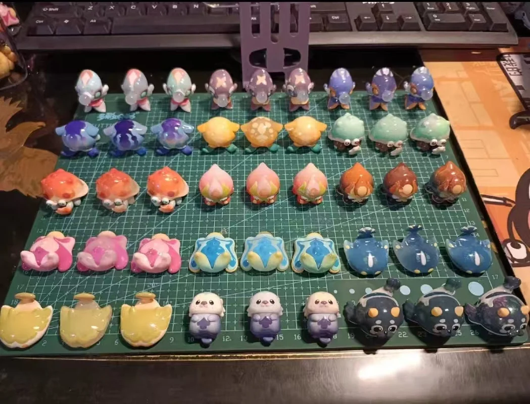 

New Suplay Genshin Impact Original Sea Series Fantasy Creature Blind Bag Mini Action Figure Trendy Toy Desktop Decor Kids Gifts