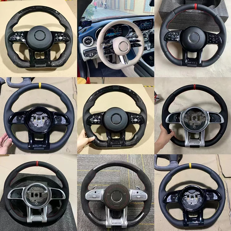 with LED RPM Shift Light Led Steering Wheel Kit Durable Car Accessories Custom Steering Wheel Carbon Fiber Steering Wheel for Be