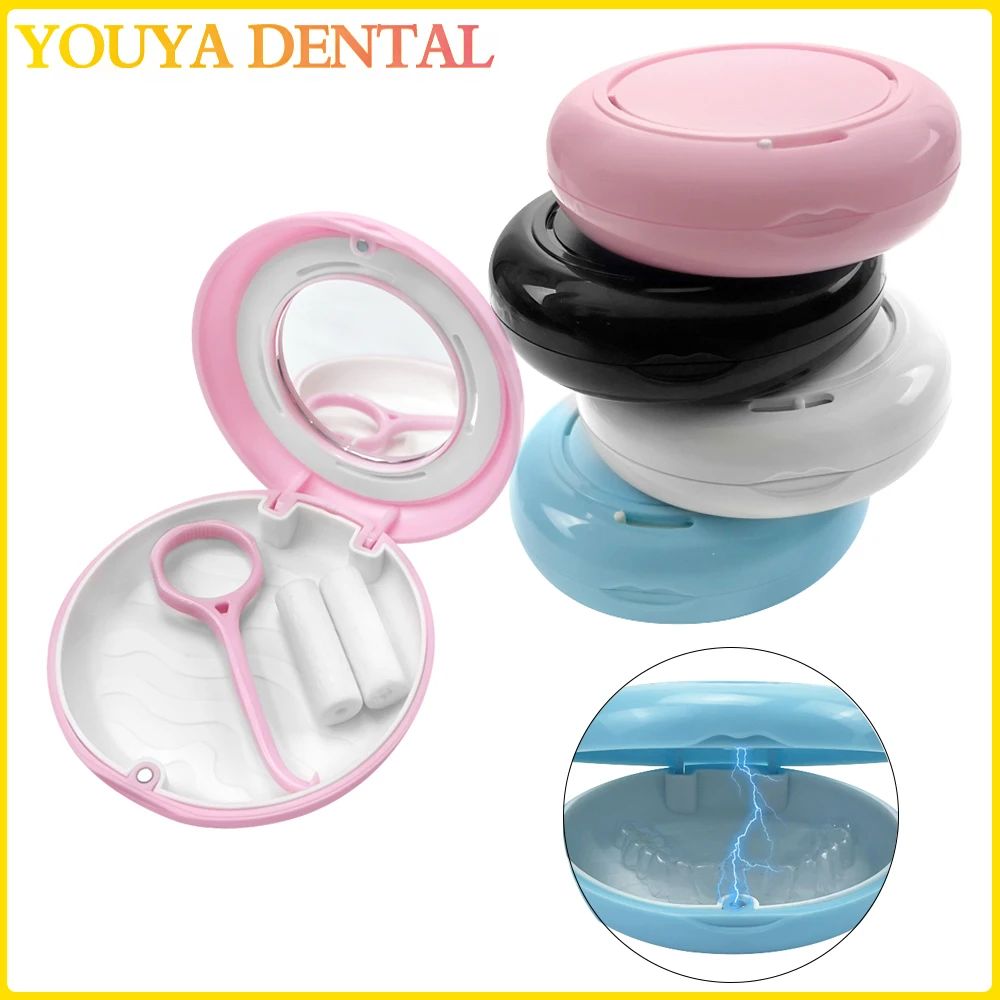 Bretels Orthodontische Case Dental Retainer Box Case Magnetische Aligner Mond Guard Container Voor Tanden Reizen Valse Prothese Dozen 1Pc