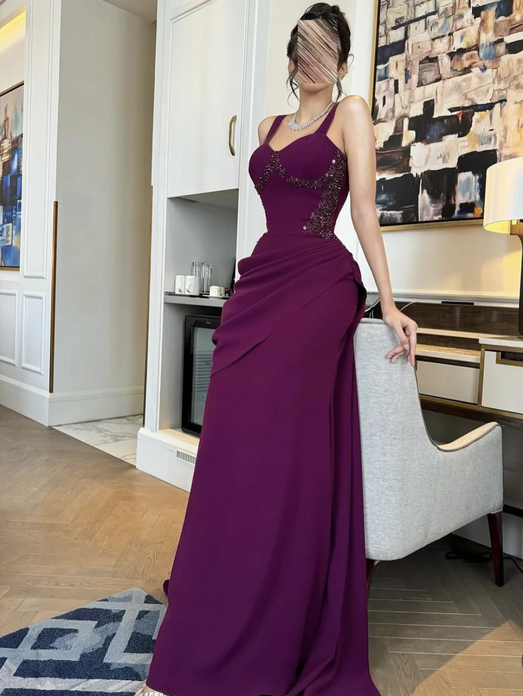 مذهل فساتين السهرة الشيفون الحبيب حورية البحر الطيات الشيفون الحفلة الراقصة فساتين الحزب