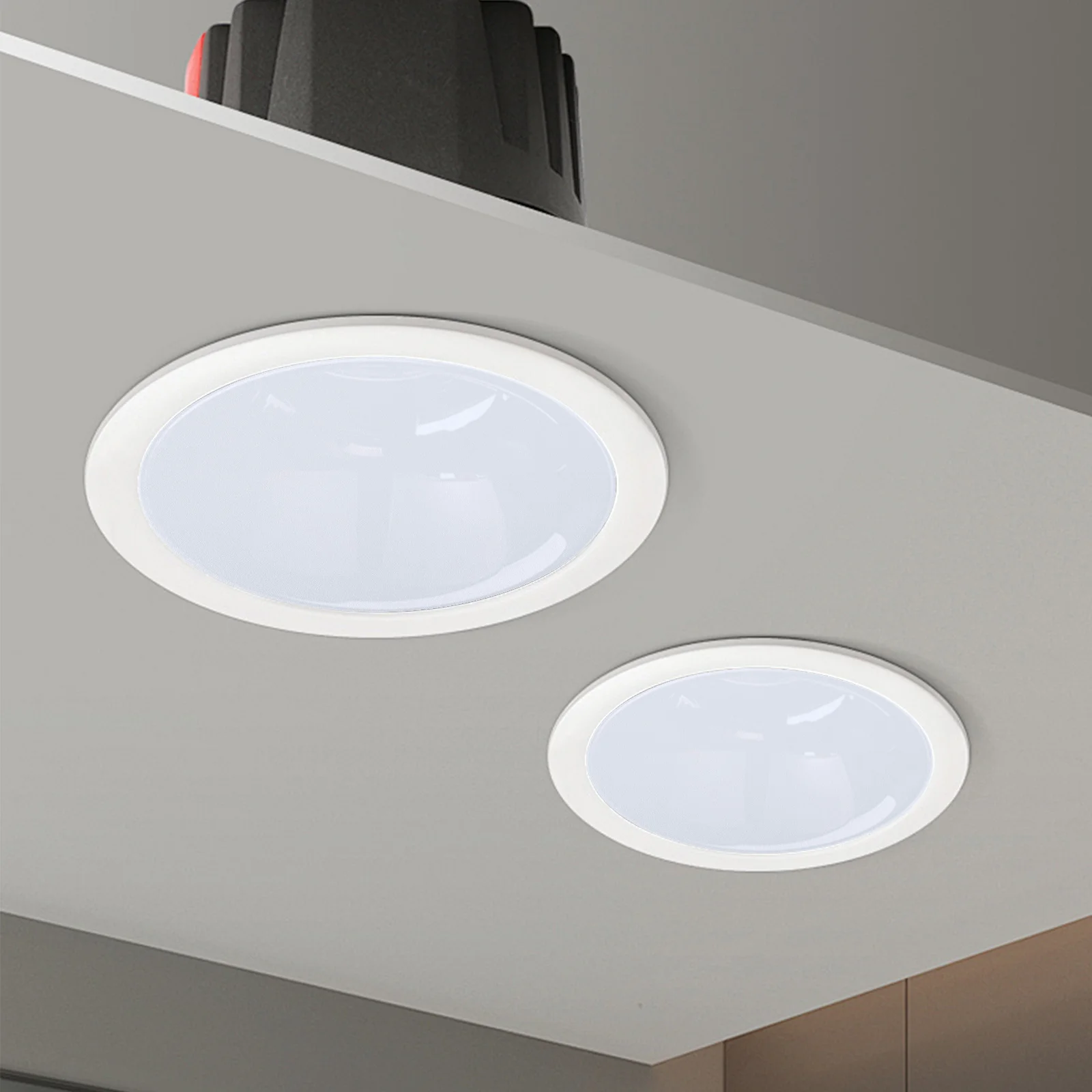 

4pcs Anti-Dazzling Diffuser Lamp Shade For Ceiling Downlight Replacement Softens Lighting Eye Protection Compatible With Led