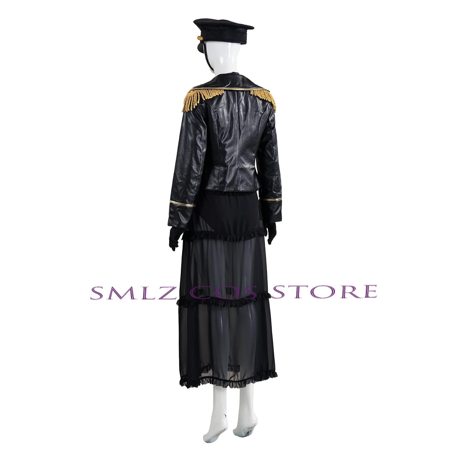 Anime My Dress-Up Marin Kitagawa Cosplay Military Black Lobelia Uniform Dress Coat Hat Costume Set Party Role Play Outfit WOman - view 5