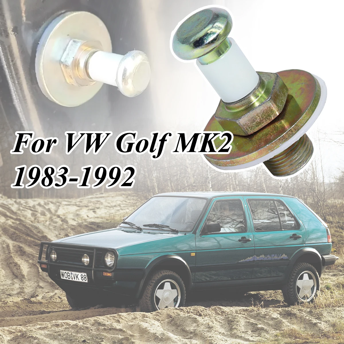 Automatyczny zamek drzwi Striker śruba podkładka śruba dotykowy zatrzask zawleczki dla VW Golf MK2 1983-1992 akcesoria samochodowe 357837034 , 357837034 B