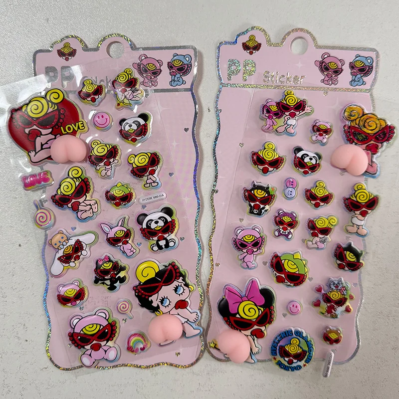 Cute Hysteric Mini 3D Puffy Bubble Stickers Creative Toy Decompression Stickers Diy Phone Case Scrapbook Anime Peripherals Gift