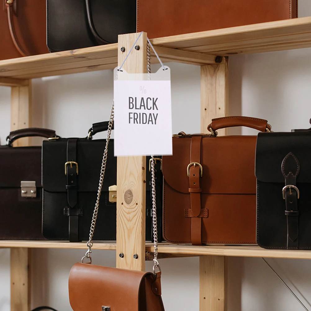 

Acrylic Hanging Price Tags Clear Design Hooks for Clothing Stores Malls Commercial Spaces Durability Easy Installation
