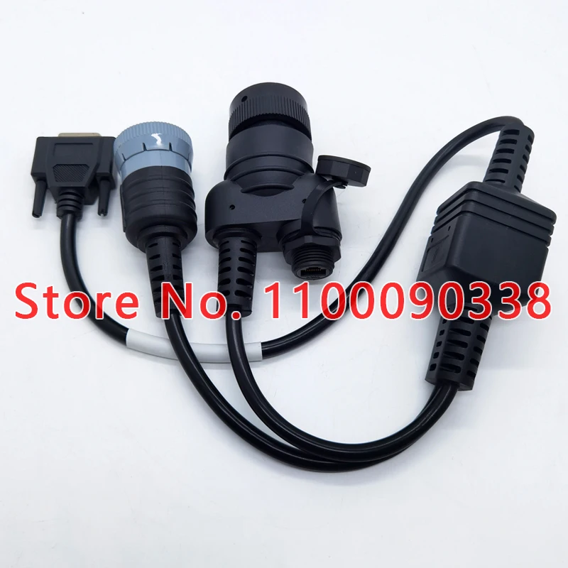 Caterpillar excavator accessory 14pin +9pin Ethernet connection cable for CAT ET4 diagnostic tool 457-6114 4576114