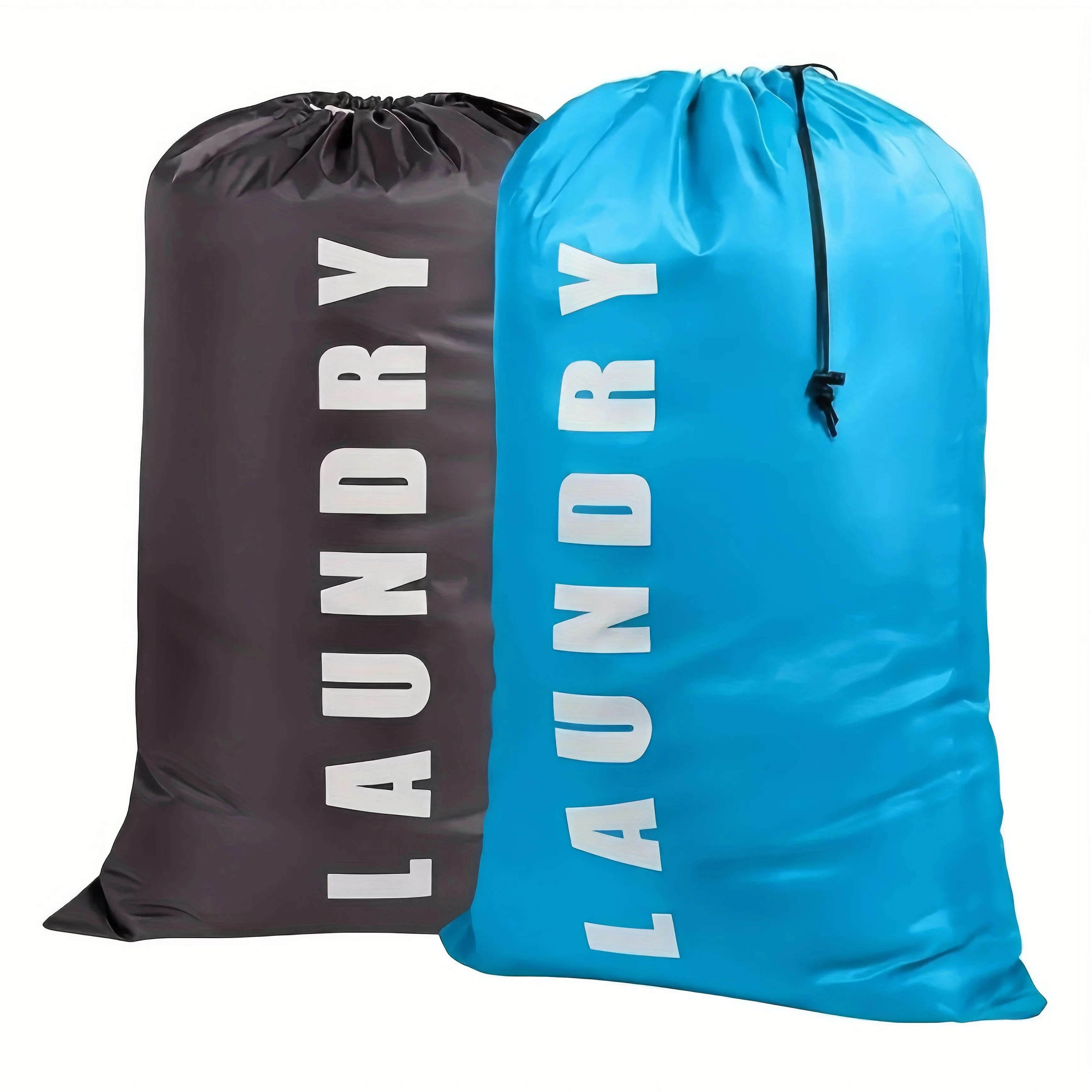 1 Durable Oxford Cloth Drawstring Storage Bag in Blue, Easy To Carry, Foldable, Suitable for Dormitories and Camping - Detail 1