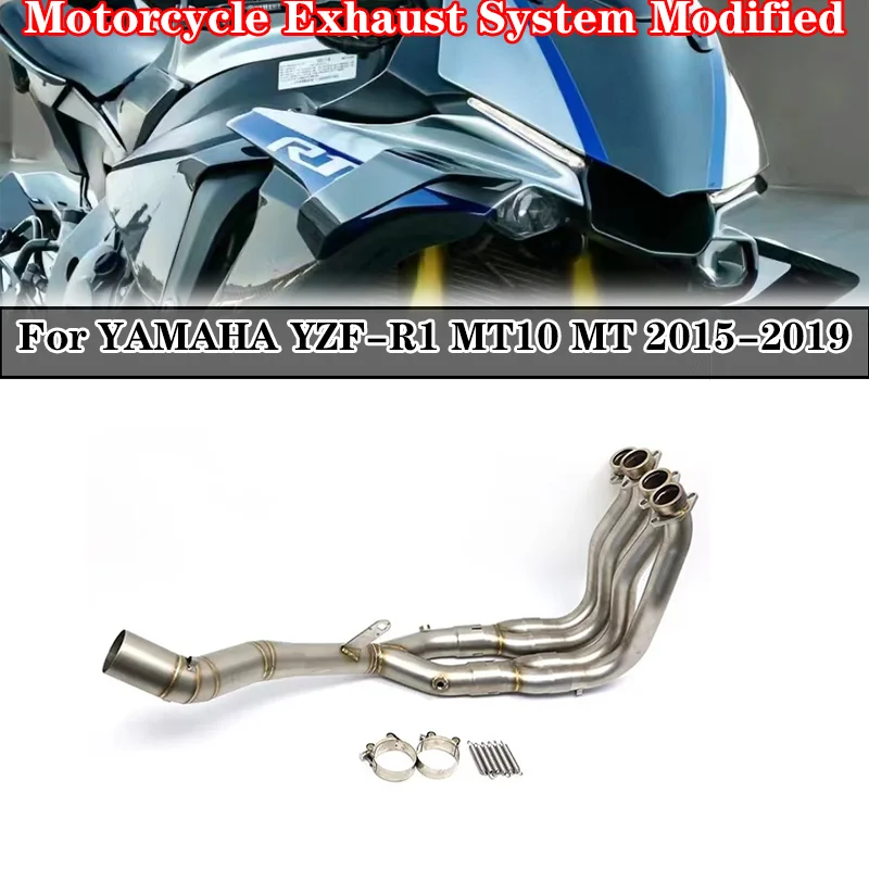 

R1 60mm For YAMAHA YZF-R1 MT10 MT 2015-2019 Upgrade Motorcycle Exhaust System Modified Middle Front Link Pipe Motorbike Muffler