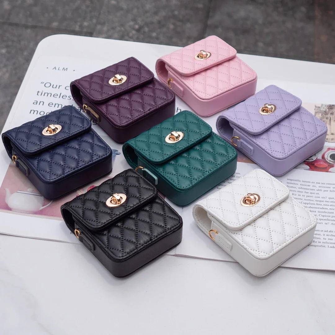 2024 Чехол для Luxury Crossbody Mini Phone Case for Samsung Galaxy Z Flip 5 Z Flip 4 Z Flip 3 Shell Fall Prevention Insert Card