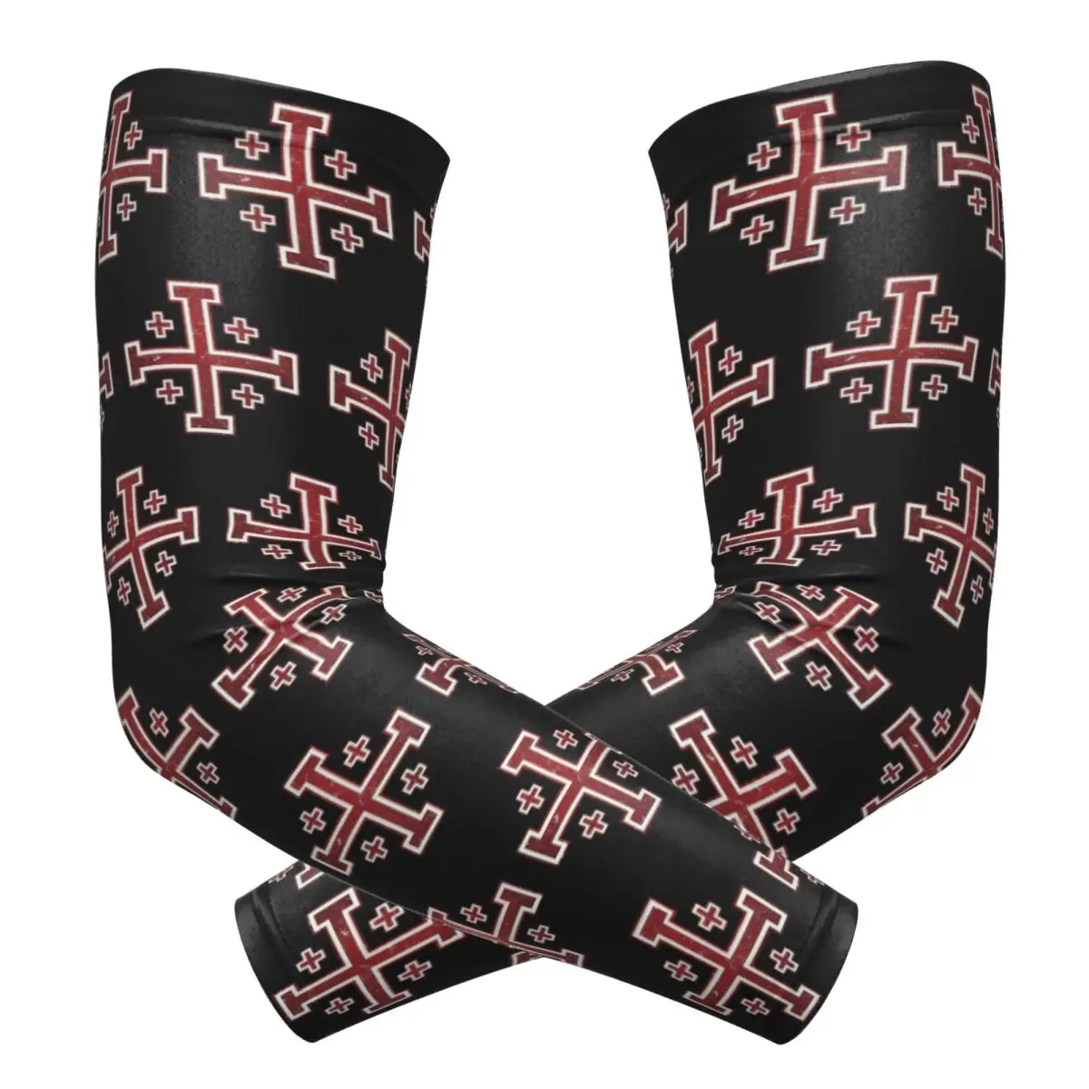 

Крест Иерусалим, средневековые рыцари, крест-хрест, уличные рукава, защита от солнца и ультрафиолета, летние велосипедные татуировки, рукава