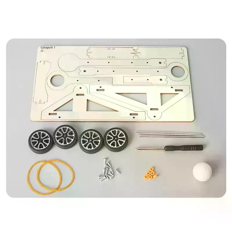 1세트 DIY 과학 실험 키트 및 교육 모델 DIY 캐터펄트 장난감 물리학 과학 장난감 어린이 선물 프로젝트