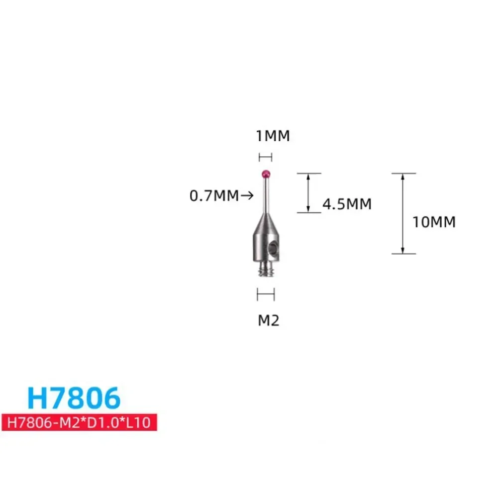 1PC M2 Thread CMM Touch Probe Stylus Ru By Ball Gauge Head For 3D Universal Tungsten Steel Dial Indicator Probe