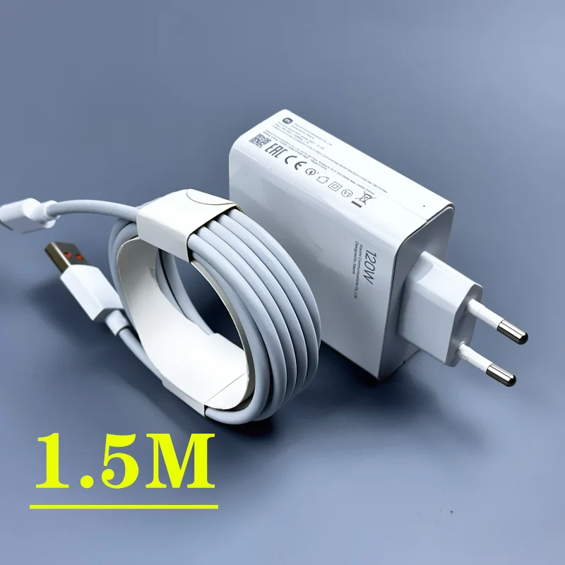 120W Charger Xiaomi Original Fast Turbo charge 6A Type C cable data line For Xiaomi 12 pro 10 Redmi K30 Pro/10X Pro poco X4 M4