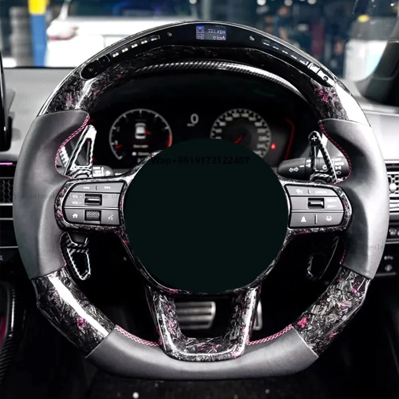 

Hot Auto Parts Forged Carbon Fiber Car Steering Wheel Led Steering Wheel Steering Wheel Custom for 2025