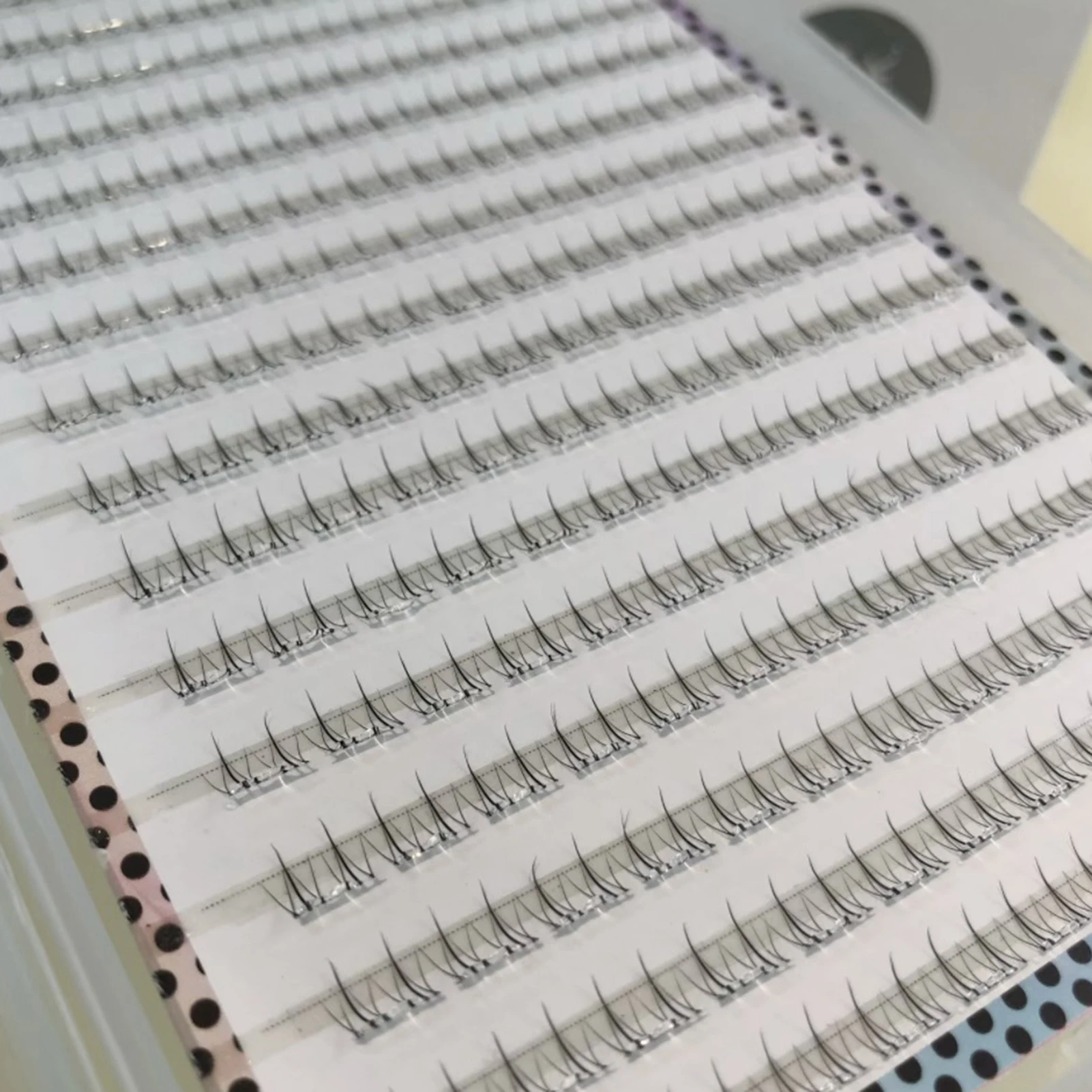 자연스러운 하부 인조 속눈썹 개별 클러스터 볼륨 래쉬 익스텐션 메이크업 용품 자연스러운 룩 블랙 C-컬 5mm 속눈썹