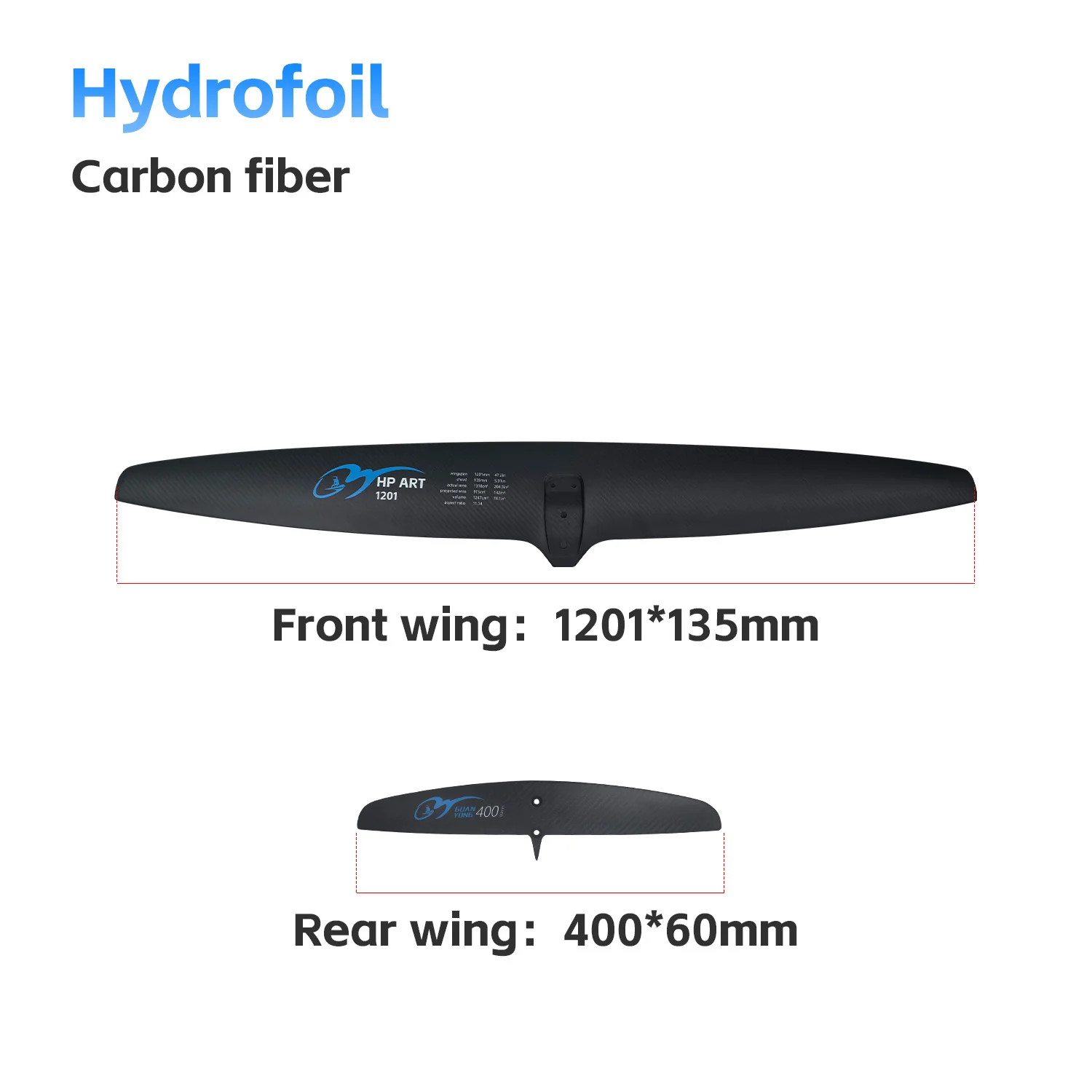 High Performance GY-ART 1201 Carbon Fiber Hydrofoil Novice Advanced Racing Water Sports SUP Board Kite Surfing-Direct Sales