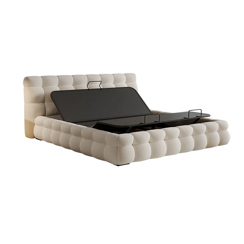 

Luxury Double Bed Modern Mattress Set White Adults Double Bed King Size Loft Lit 2 Personnes Bedroom Furniture