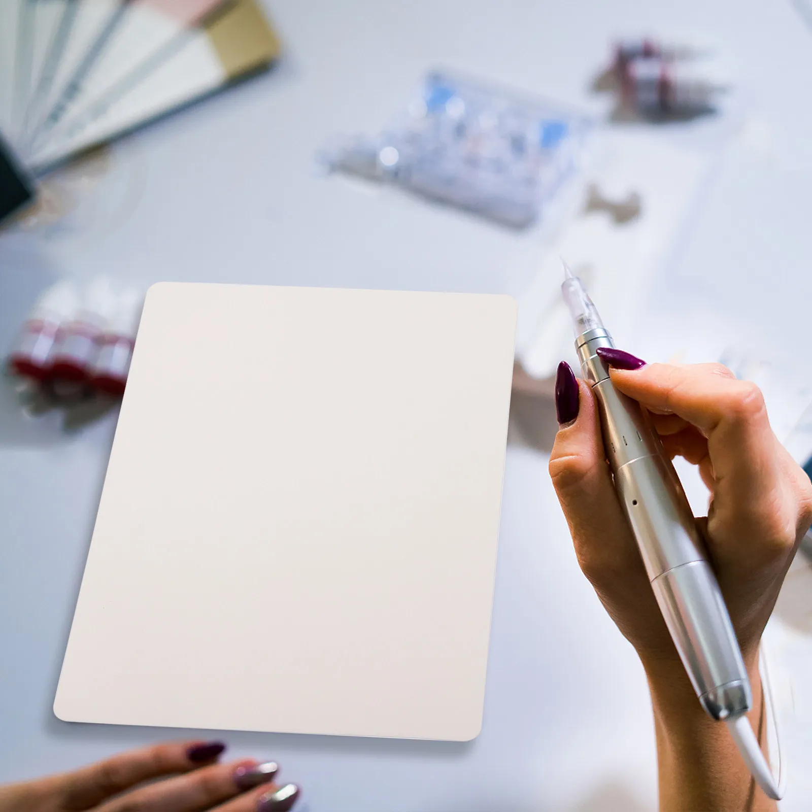 

10 шт. Премиальные силиконовые тренировочные патчи для микроблейдинга бровей, для визажистов, начинающих и опытных мастеров, для креативной практики бровей