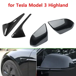 for Tesla New Model 3 Highland 2024 Accessories RearView Mirror Protector Cover Turn Signal Light M3H Side Camera Trim Sticker