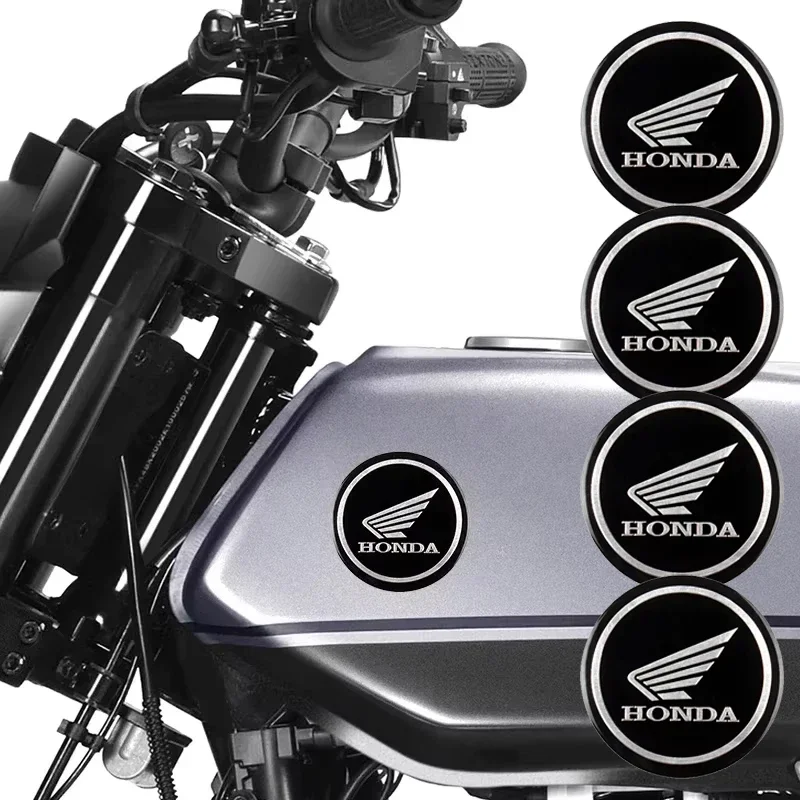 5/10 Uds. Pegatinas decorativas circulares de aluminio de 55mm para carrocería de coche, calcomanía 3D para motocicleta Honda CRF CB CR XR CRM CBR 1100XX 1000F CBR