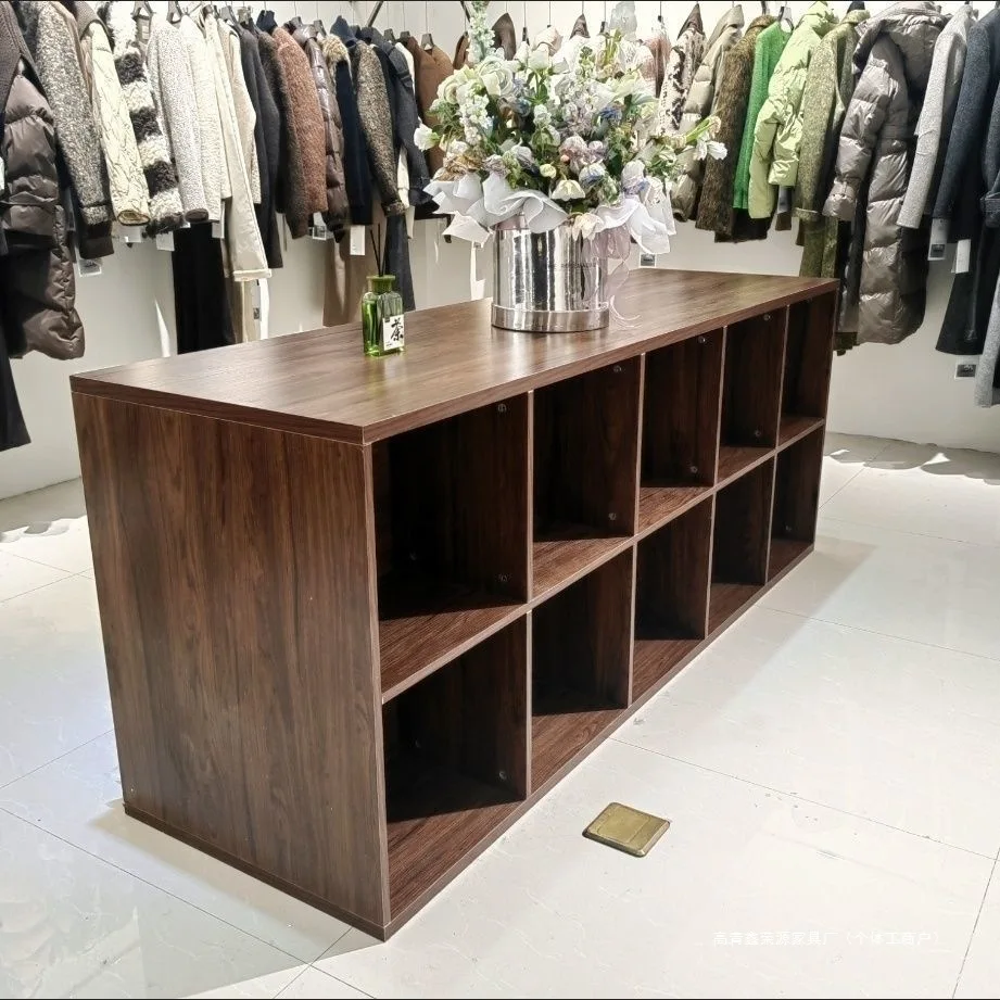 Clothing store stand Double-sided women's clothing Simple store display with flowing water display