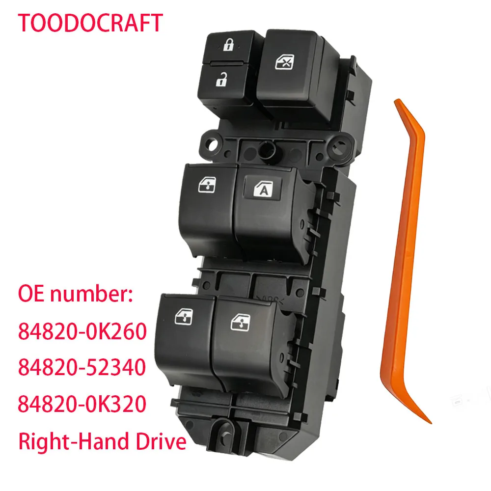 84820-0K260 84820-52340 RHD Master Power Window Switch for Toyota Hilux Revo/Fortuner/Innova
