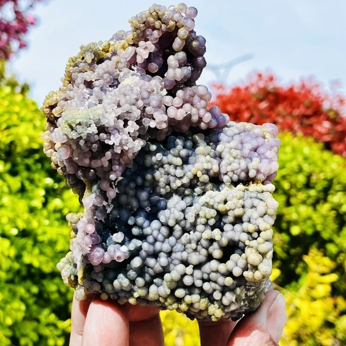 Natural Formed! Purple Grape Agate Cluster, Quartz Crystal Particle Cluster, Mineral, Reiki, Healing Cluster