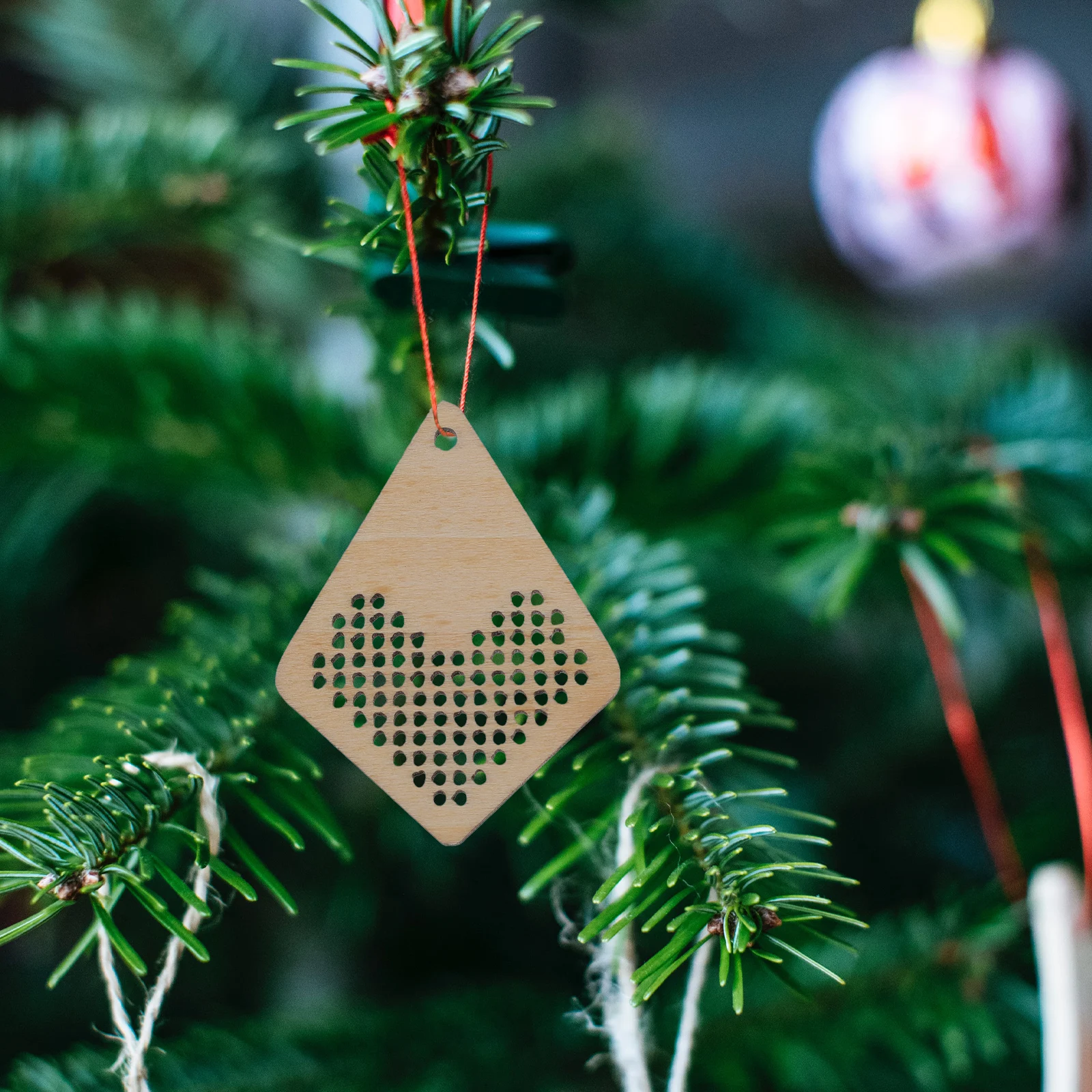 

5 Pcs Mini Craft Cross Stitch Wood Chips Embroidery Bookmark Kit Coaster Christmas Decorations