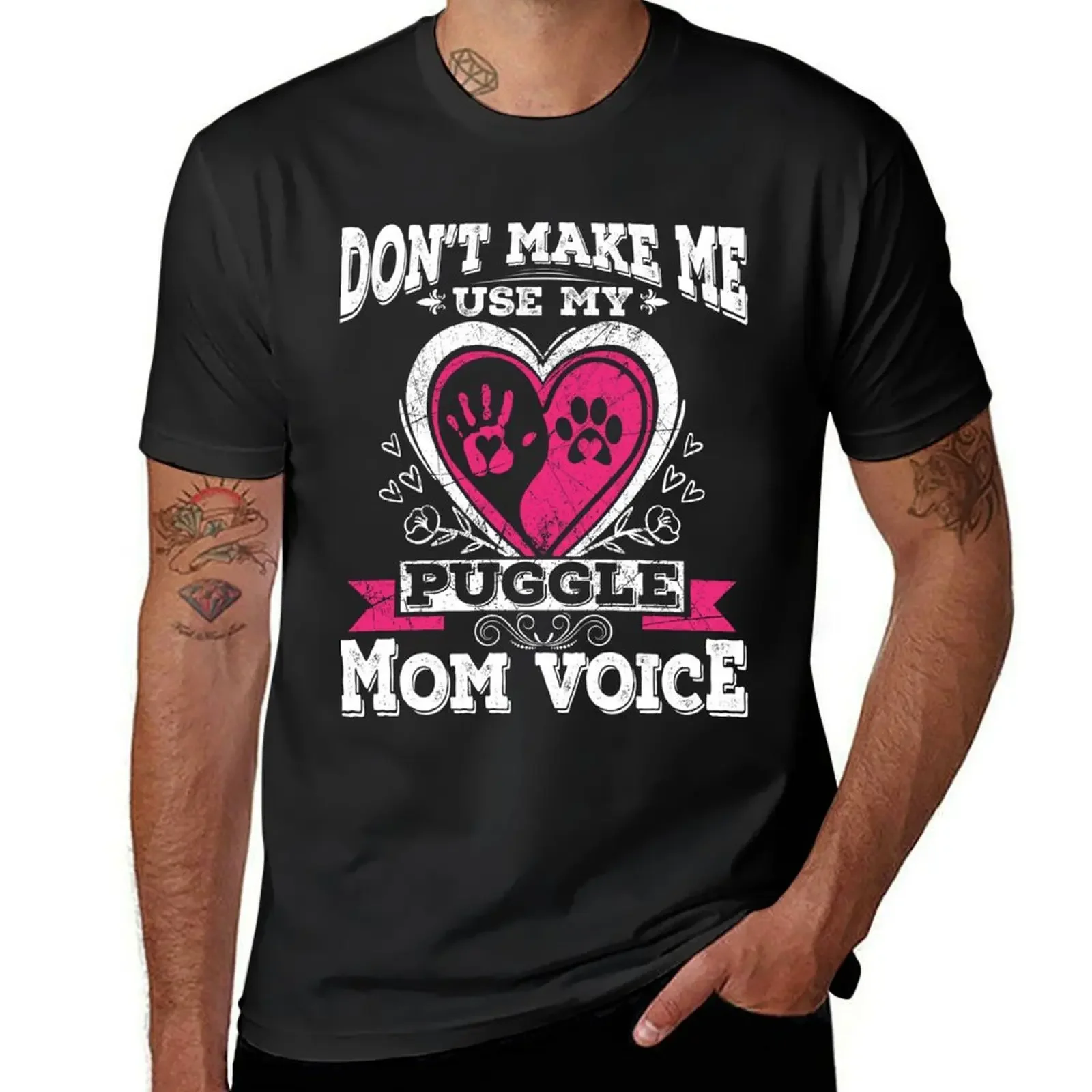 Don't Make Me Use My Puggle Dog Mom Voice T-Shirt for a boy summer shirt heavyweights tees mens fashion