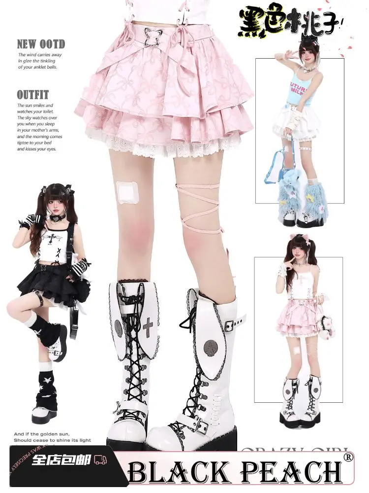 

Grunge Subcultural American Streetwear Punk 2000s E-girls Harajuku Faldas Mujer Y2k Skirt Mini Pink Ropa Mujer Mini