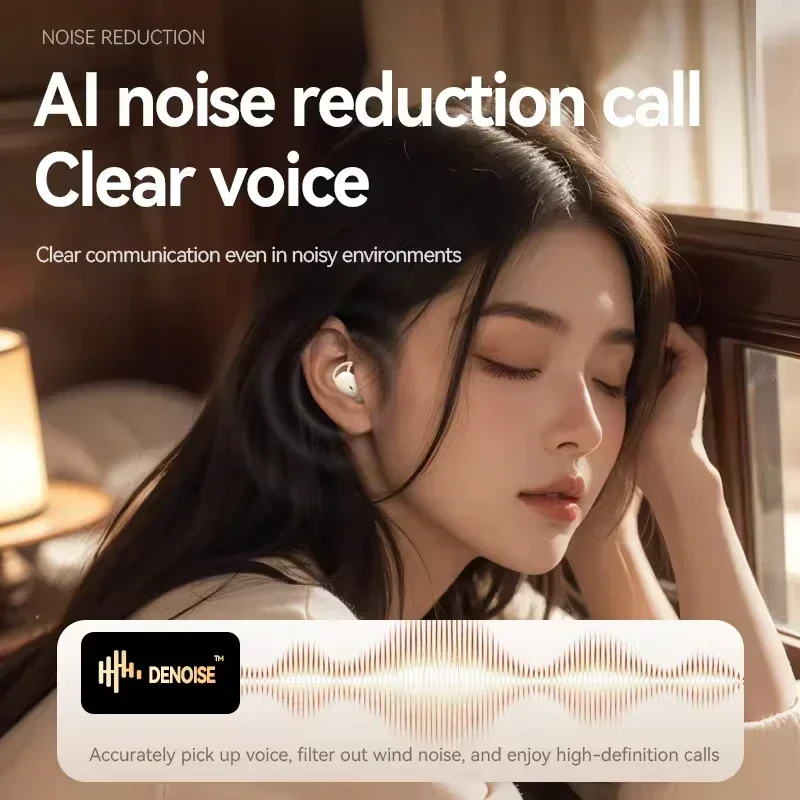 Cubierta deslizante, auriculares de silicona pequeños y suaves para viajes, Hotel, aviación, descanso, música para dormir, inalámbricos, Bluetooth, para dormir