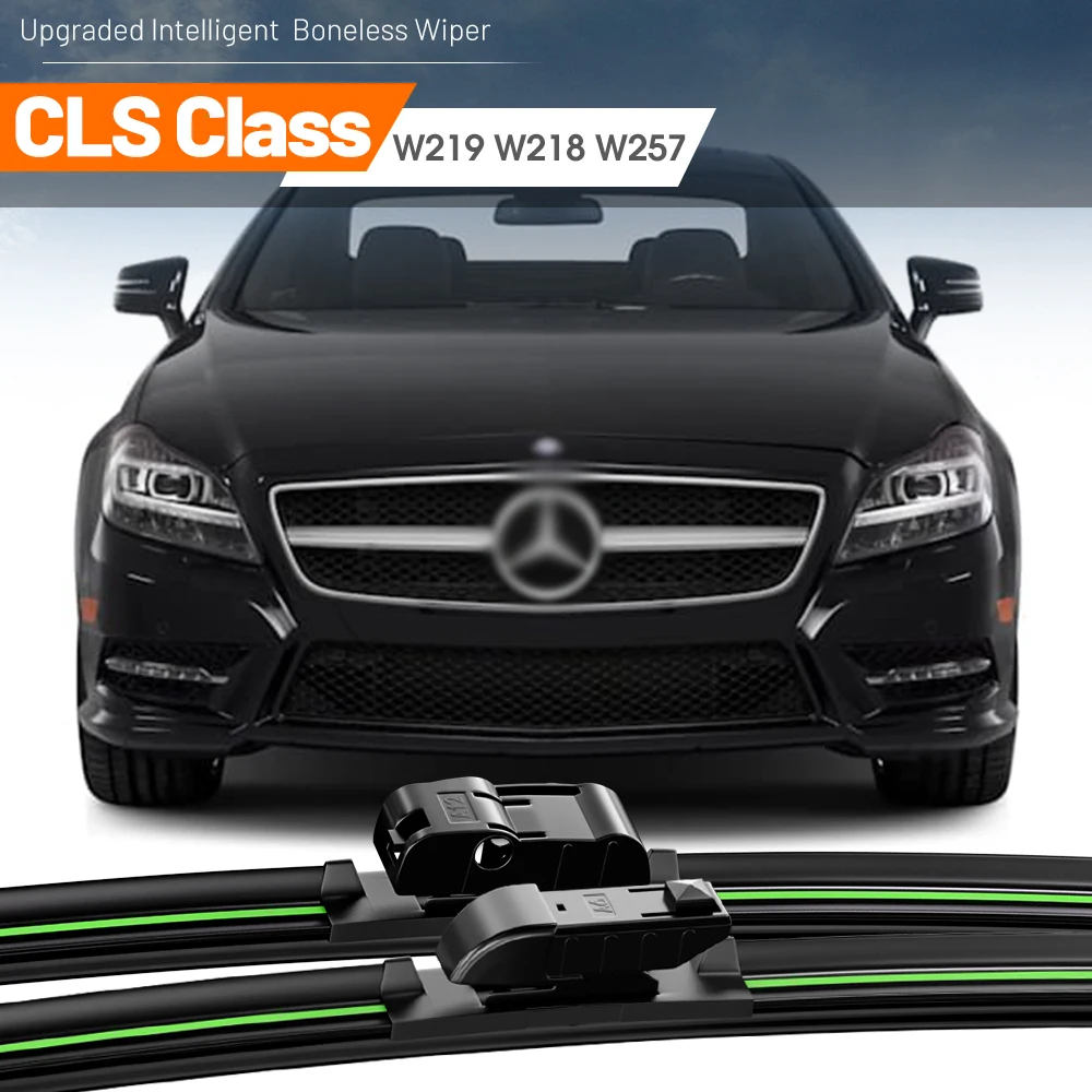 2szt Do Mercedes Benz CLS Class W219 W218 W257 2004-2023 Pióra wycieraczek przedniej szyby 2005 2018 Akcesoria do szyb przednich