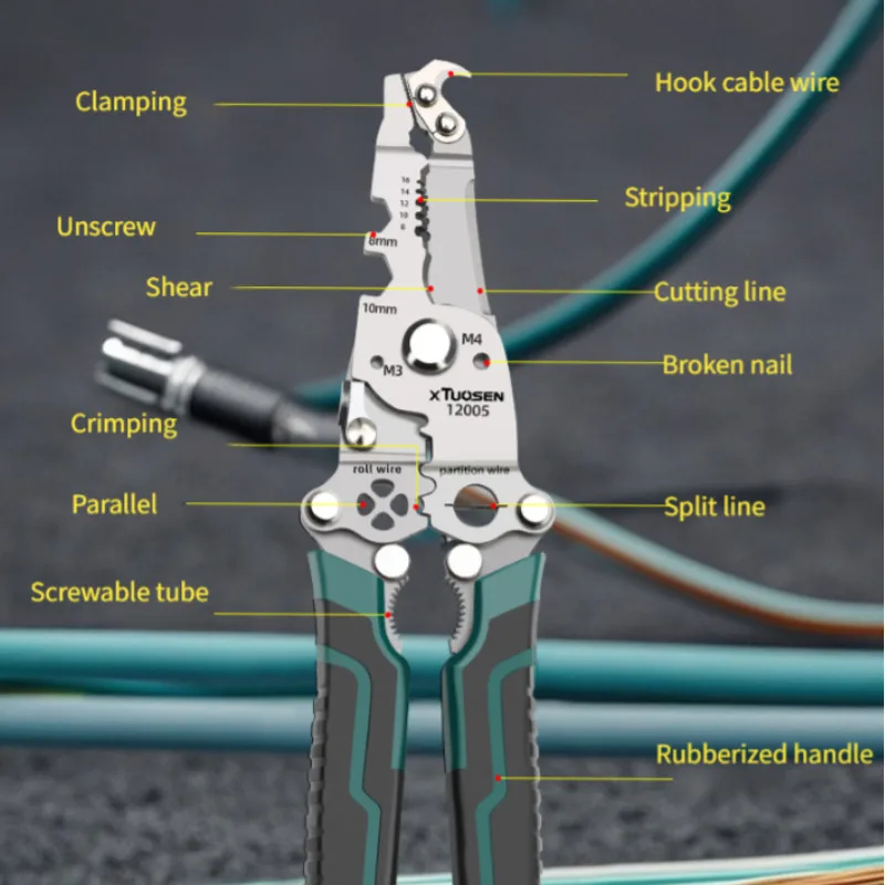 high temperature resistance wire stripper wiring pliers Construction projects sense of technology Toggle Flexible operation