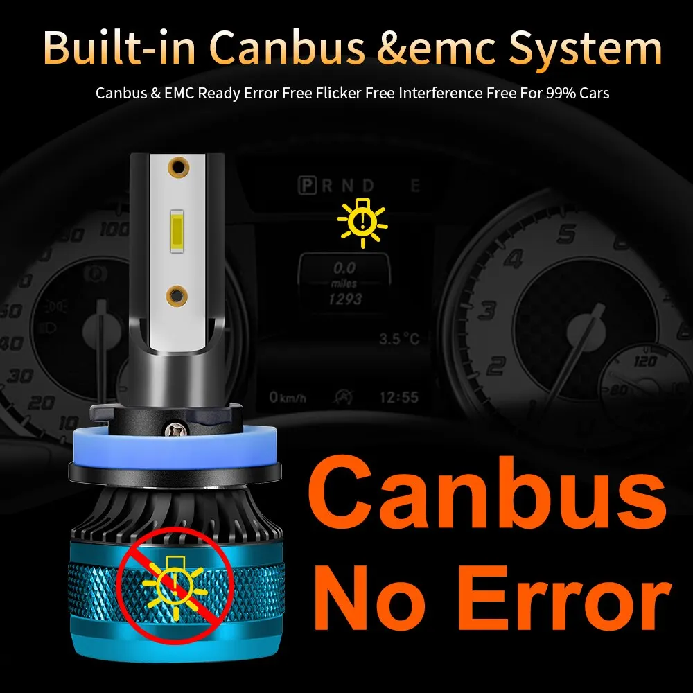 Canbus H4 LED faro CSP Chip LED H7 H1 H11 H8 H9 9005 9006 HB3 HB4 150W fendinebbia Auto faro 6000K 30000LM 12V