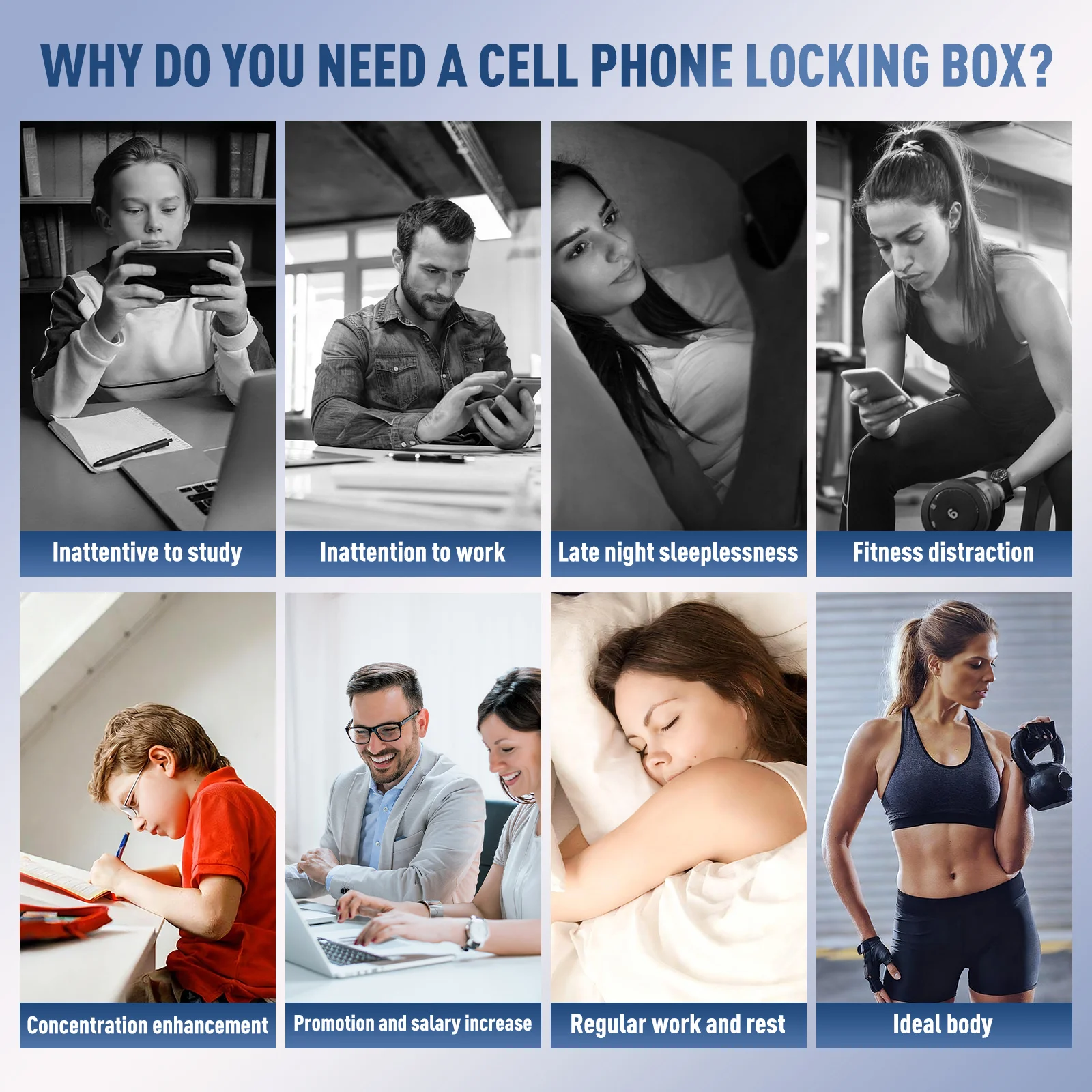 Caixa de bloqueio de telefone transparente, armazenamento forte, escritório, armário de telefone móvel, chave aleatória, estilo parafuso, prático, recipiente de travamento portátil