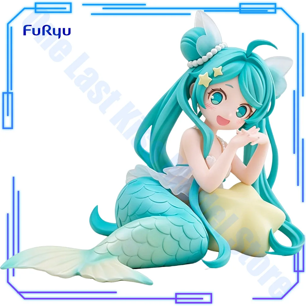 En Stock, Figura de Anime Original de FuRyu, Personaje de Piapro, Hatsune Miku, Hada de Escritorio, Versión La Sirenita, 8.5cm
