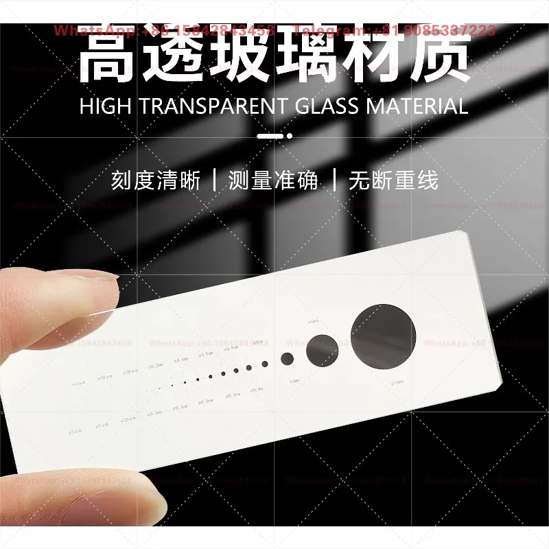 Microscope Objective Micrometer Circular Calibration Ruler Cross Line Calibration Slider