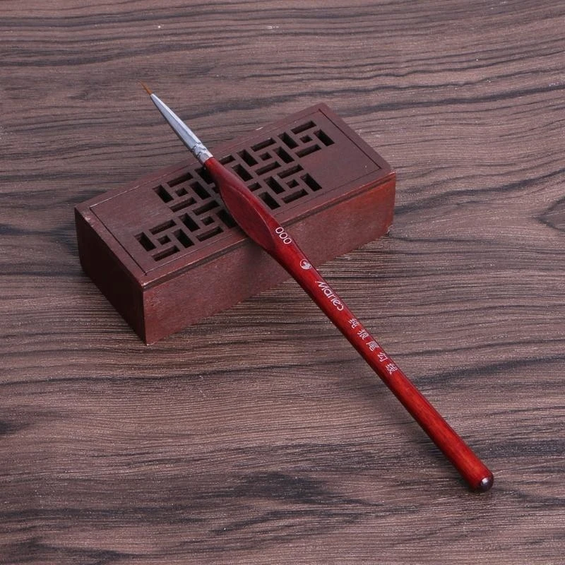 581C 1Pc Miniature Paint Detail Brush Wolf Hair Professional Fine Detailing 0 00 000