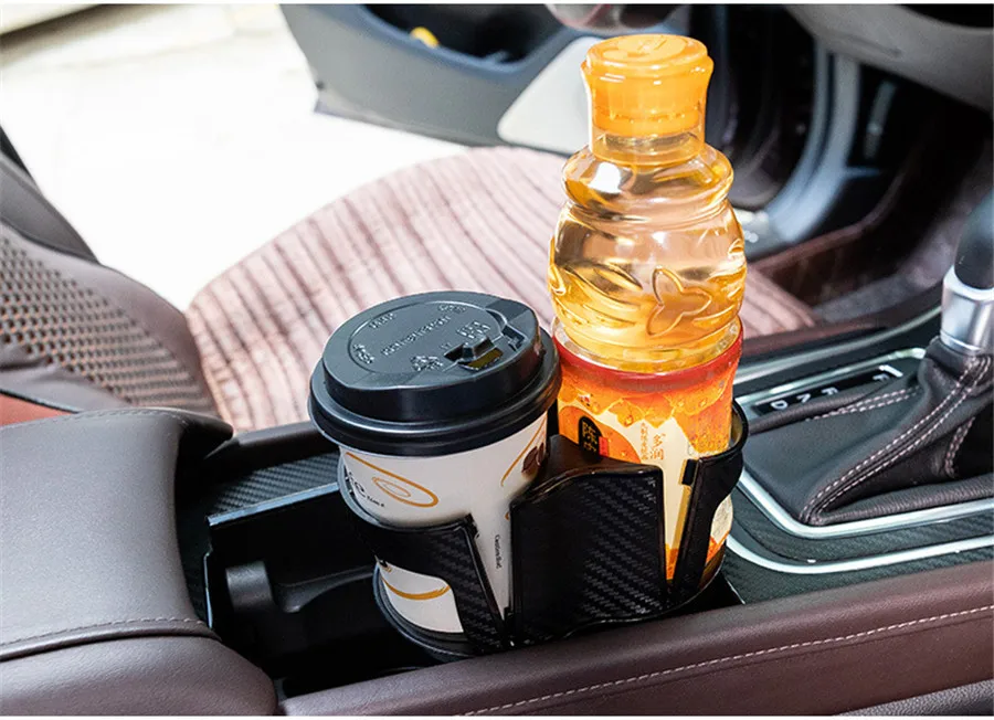 Dual Hole Drink Bottle Water Beverage Holder Cup Holder Stand Car Truck Mount ABS Universal Car Styling Auto Accessories