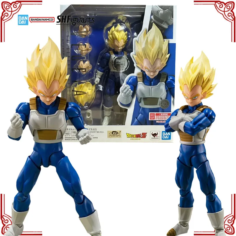 

In Stock Genuine Bandai Dragon Ball Model Kit SHF Vegeta Dangerous Pride Anime Action Figure Collection Finished Model Toys Gift