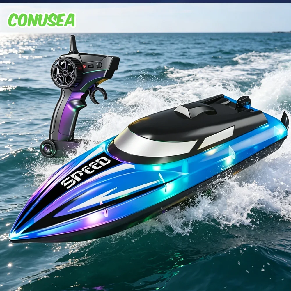 

Rc Boat Remote Controlled Boats High-Speed 2.4G Speedboat Waterproof Radio Control Ship Water Toy Children's Outdoor Toys Boys