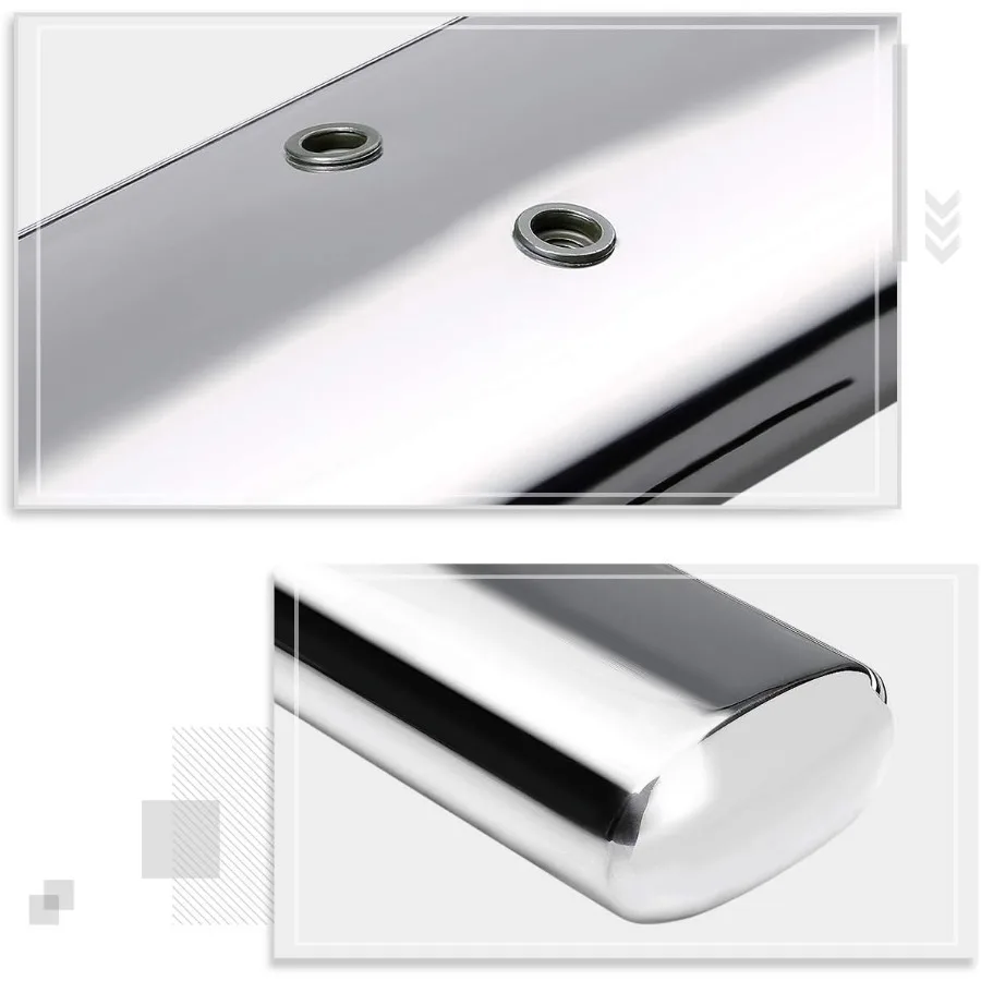 บันไดข้างรถยนต์ทรงรี 2 ชิ้น ขนาด 5 นิ้ว ทำจากโครเมียมสแตนเลส สำหรับรถยนต์ 1522 F150F350 Extended Super Cab ทนทานและมีสไตล์