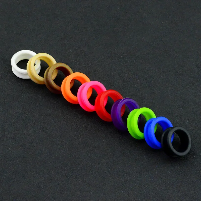 10 Pieces Salon Soft Silica Gel Hair Scissors Silicone Finger Ring Scissors Inserts Groomer Accessories Handle Ring Barber Shear