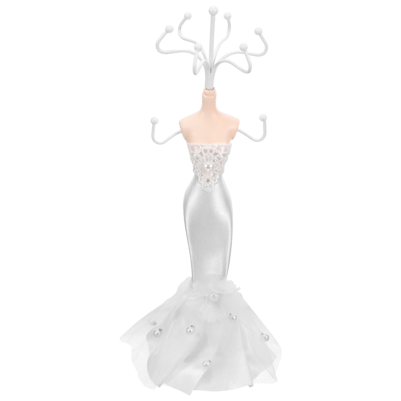 رف عرض المجوهرات، حامل قلادة معدني ثابت، منظم قلادة معلق، حامل سطح المكتب للاستخدام المنزلي، حامل مجوهرات